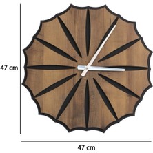 Hobimax Siyah Dekoratif Lüx, Büyük Boy Ahşap Duvar Saati Ahşap