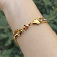 Humer Accessories Burgu Zincir Çelik Su Yolu Zarif Bileklik