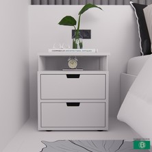 Barisbo Design Komodin 2 Çekmeceli ve Raflı