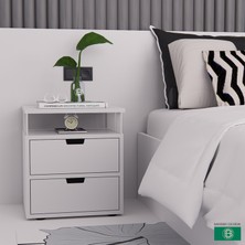 Barisbo Design Komodin 2 Çekmeceli ve Raflı