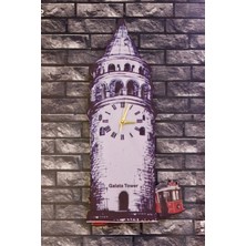 Melisa Hediyelik Nostalji Sallanan Sarkaçlı Galata Kulesi Duvar Saati