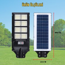 Dekohop Solar Güneş Enerjili 800W Kumandalı ve Hareket Sensörlü 800 LED Bahçe ve Sokak Aydınlatma Lambası