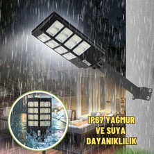 Dekohop Solar Güneş Enerjili 800W Kumandalı Hareket Sensörlü 640 LED Bahçe Sokak Aydınlatma Lambası 6V/25W