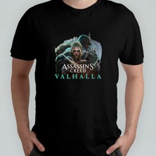 Pixxa Assassin's Creed Valhalla  Pamuklu Bisiklet Yaka T-Shirt Model - 1