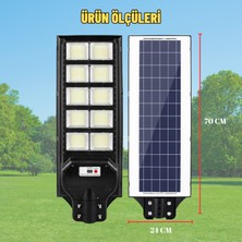 Dekohop Solar Güneş Enerjili 1000W Kumandalı ve Hareket Sensörlü 1000 LED Bahçe ve Sokak Aydınlatma Lambası