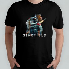 Pixxa Starfield  Pamuklu Bisiklet Yaka T-Shirt Model - 1