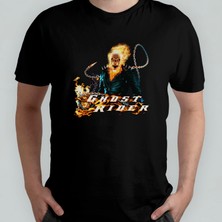 Pixxa Ghost Rider  Pamuklu Bisiklet Yaka T-Shirt Model - 1