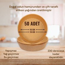 Remna Airfryer Pişirme Kağıdı, Fritöz Pişirme Kağıdı, Standart Boy, Tüm Airfryer Modelleri ile Uyumlu, 50 Adet