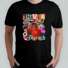 Pixxa Travis Scott  Pamuklu Bisiklet Yaka T-Shirt Model - 2