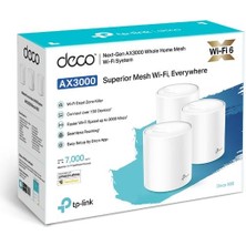Tp-Lınk Deco X60 AX3000 Mesh Ev Wı-Fı 6 Sistemi (Üçlü)