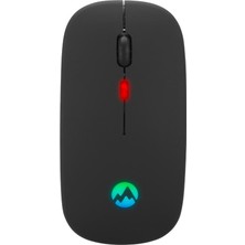 Everest SM-BT11 USB Siyah 2in1 Bluetooth ve 2.4ghz Şarj Edilebilir Kablosuz Mouse