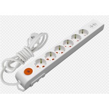 Mutlusan Rı-Tech 6lı 2mt Anahtarlı  2usb  Topraklı  Grup Priz  (001 175 650002 02 00)