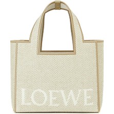 Loewe Font Tote Ekru Kadın Çanta