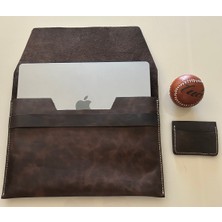 icase Marka Macbook Pro M1-M2-M3  Hakiki Deri Kılıf