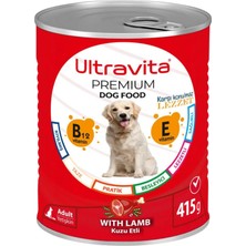 Ultravita Premium Yüksek Proteinli Karışık Konserve Yaş Köpek Maması 415GR x 24 Adet