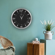 Galaxy Gri Duvar Saati 78 - Krom - 35CM