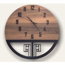 STE Desing Modern Dmr Ahşap Duvar Saati, Ahşap Duvar Saati, Duvar Saati, Sessiz Duvar Saati, Wooden Wall Clock