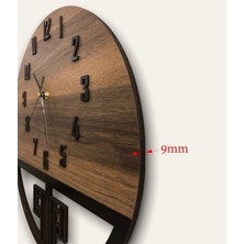 STE Desing Modern Dmr Ahşap Duvar Saati, Ahşap Duvar Saati, Duvar Saati, Sessiz Duvar Saati, Wooden Wall Clock