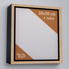 Harita Sepeti Gold Çerçeveli 30X30 cm Boş Tuval Tablo