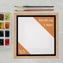 Harita Sepeti Gold Çerçeveli 30X30 cm Boş Tuval Tablo