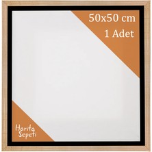 Harita Sepeti Gold Çerçeveli 50X50 cm Boş Tuval Tablo