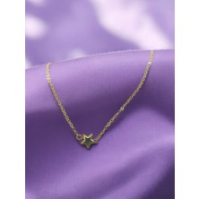 Crystal Atelier Altın Rengi Yıldızlı Motifli Aesthetic Star Vibes Vintage Y2K Goth Coquette Fairycore Hediyelik Zincir Kolye