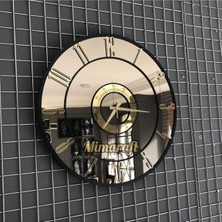 Mimaraft Altın Özel Seri Aynalı Duvar Saati - 50 cm 50 x 50