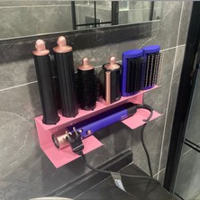 Dyson Airwrap Multistyler ile Uyumlu Düzenleyici Stand Banyo Askısı Pink Grape