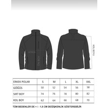 RİBAC Unisex Lacivert Polar Standart Tam Fermuarlı 3 Cepli Polar Hırka