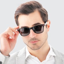 Bappir Lens Kırmızı Detaylı Siyah Wayfarer Erkek Güneş Gözlüğü