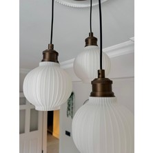 Limon 3Design Bohem 3'lü Sarkıt Avize - 3 Başlıklı Avize Iskandinav Modern Tasarım Yatak Odası Salon Yemek Odası