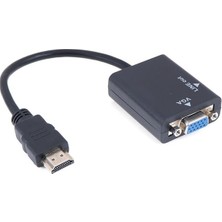 Bastore HDMI To VGA Ses Destekli Monitör Dönüştürücü Kablo Çevirici Adaptör