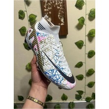 Laliga 565 Beyaz Altın Çim Saha Halı Saha Krampon Futbol Ayakkabı