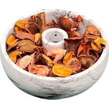 Betonmall Gri Mermer Desenli Beton Mumluk Şamdan 1 Parça Beton