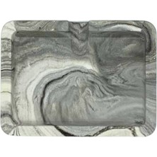 Momo 10 x 15 Mermer Desenli Beton Katı Sabunluk 1 Parça Polyester Gri