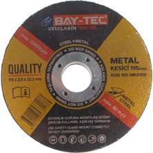 Bay-Tec Metal Kesici 115X2.5X22 mm "5 Adet Paketli"