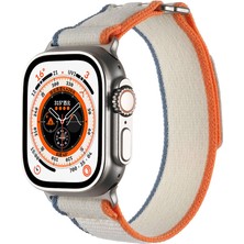 ZORE Apple Watch Uyumlu Ultra 49MM Hasır Kordon KRD-106 Strap Kayış-Siyah-Gri