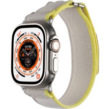 ZORE Apple Watch Uyumlu Ultra 49MM Hasır Kordon KRD-106 Strap Kayış-Siyah-Gri