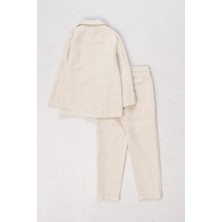 Dmb Kids DMB Keten Erkek 3'lü Takım - Bej