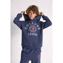 Dmb Kids College Yazılı Erkek Sweat Indigo