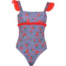 Kom Kirazlı Kız Mayo - Lacivert