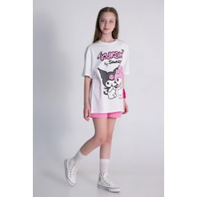 Dmb Kids Kuromi Kız Tişört - Beyaz