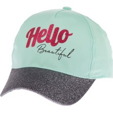 Kitti Hello Yazılı Kız Şapka - Gri