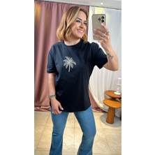 Inpoema Palmiye Desenli Tshirt