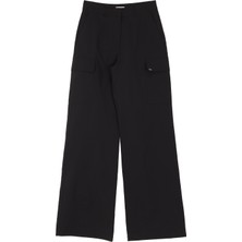 Jeep Yüksek Bel Relaxed Siyah Kadın Kargo Pantolon J4WL-PNT7087