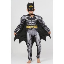 Batman Casual/günlük Çocuk Pelerinli Batman Kostümü - Çocuk Pelerinli Batman Kıyafeti Slim Type1 57 100% P