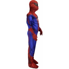 Herkese Kostüm Polyester Spiderman Örümcek Adam Kostümü Kırmızı