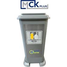 MCK Plus 70 Litre Plastik Lüx Geri Dönüşüm Kutusu Geri Dönüşüm Kovası / Sıfır Atık Kutusu