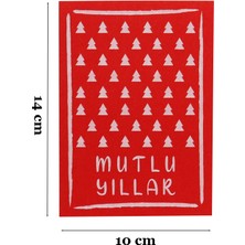 Repro Design 10X14 cm Yılbaşı Temalı 5 Adet Tebrik Kartı Model-8 Mutlu Yıllar