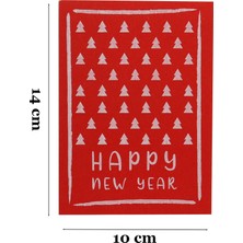 Repro Design 10X14 cm Yılbaşı Temalı 5 Adet Tebrik Kartı Model-6 Happy New Year